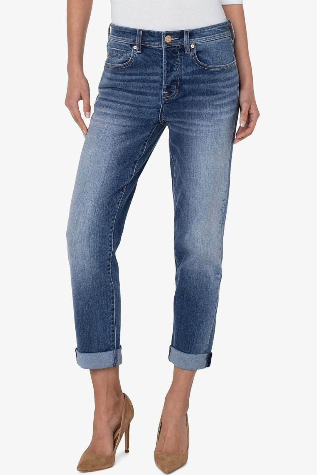 Keeper Boyfriend Rolled Cuff Jean - Hartwell - AT7 - Pizazz BoutiqueLiverpool L.A