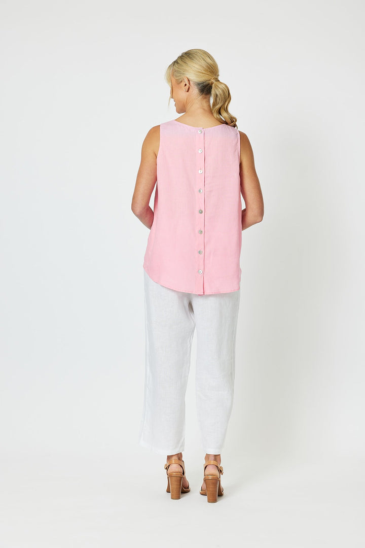 Lara Wide Leg Linen Pants - White - GS5 - Pizazz BoutiqueGordon smith