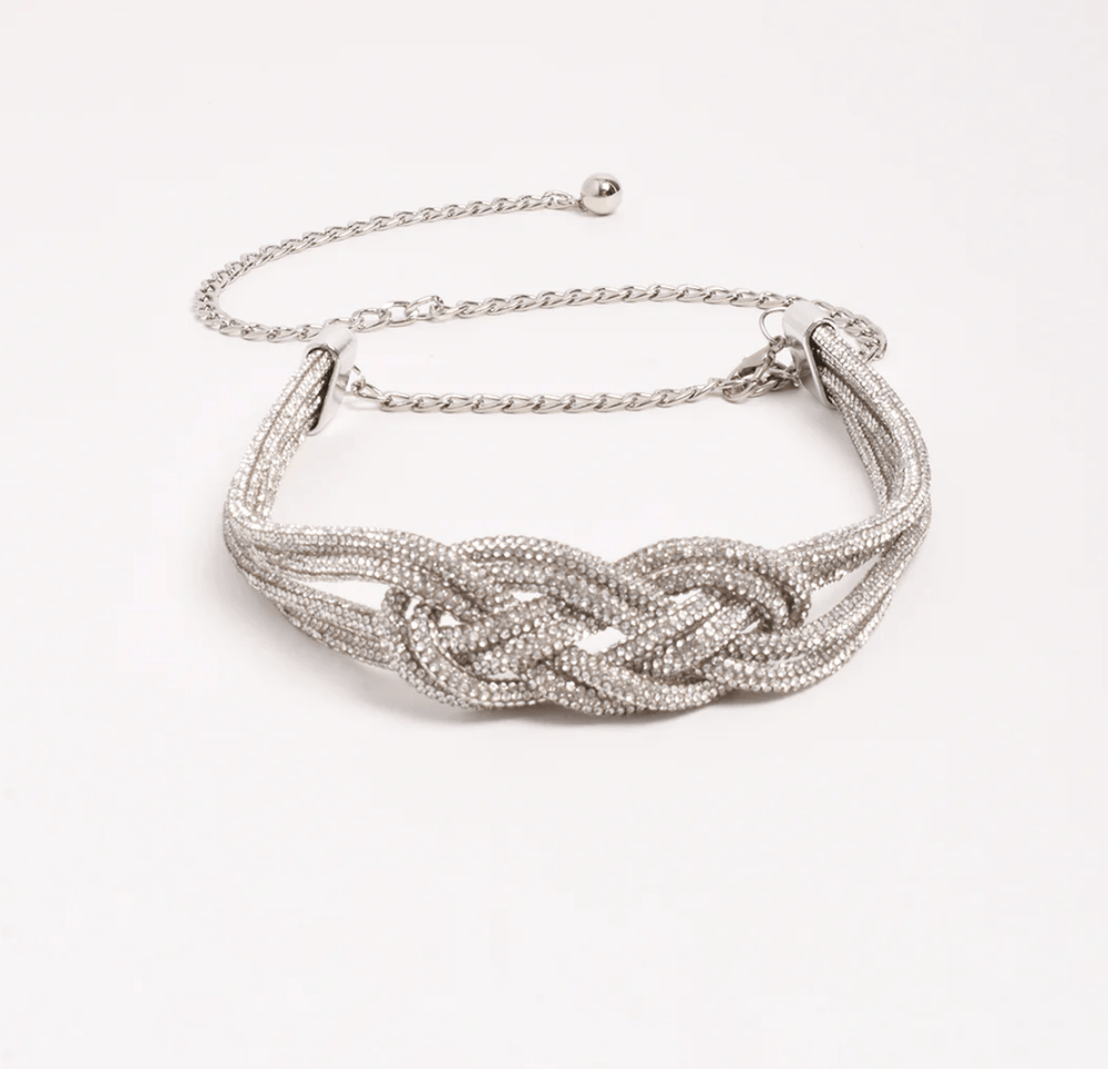 Large Double Knot Diamante Belt - AD57 - Pizazz BoutiqueAdorne