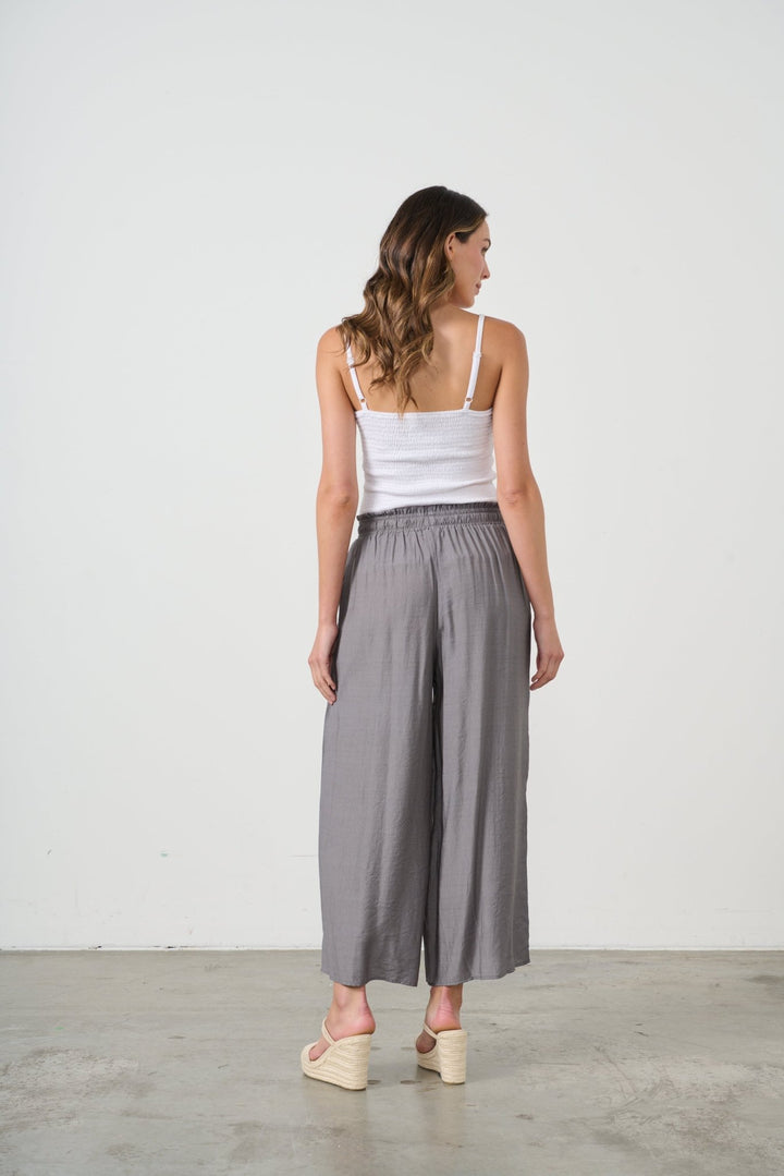 Layla Wide Leg Pant - Grey - CJ10 - Pizazz BoutiqueCaju