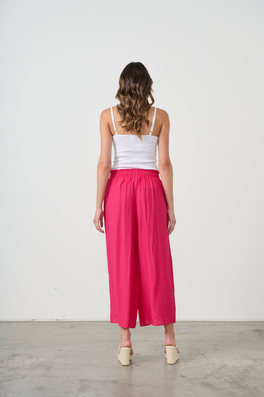 Layla Wide Leg Pant - Hot Pink - CJ10 - Pizazz BoutiqueCaju
