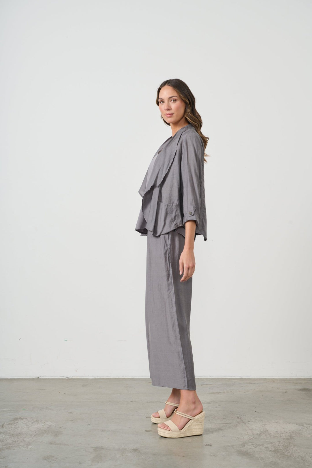 Lightweight Swing Jacket - Grey - CJ6 - Pizazz BoutiqueCaju