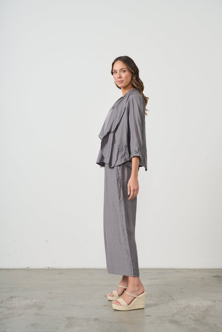 Lightweight Swing Jacket - Grey - CJ6 - Pizazz BoutiqueCaju