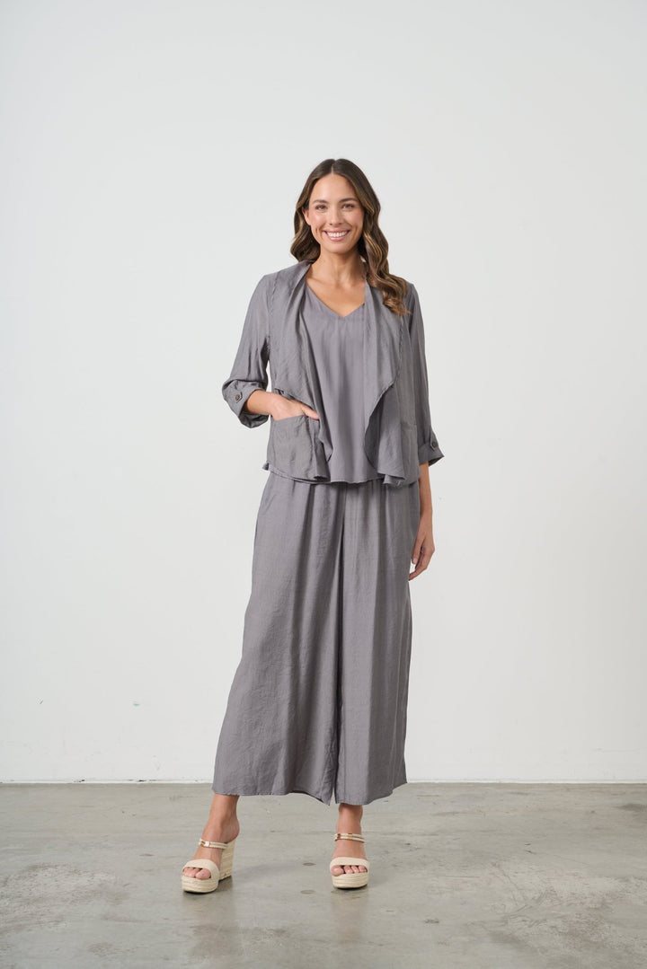 Lightweight Swing Jacket - Grey - CJ6 - Pizazz BoutiqueCaju