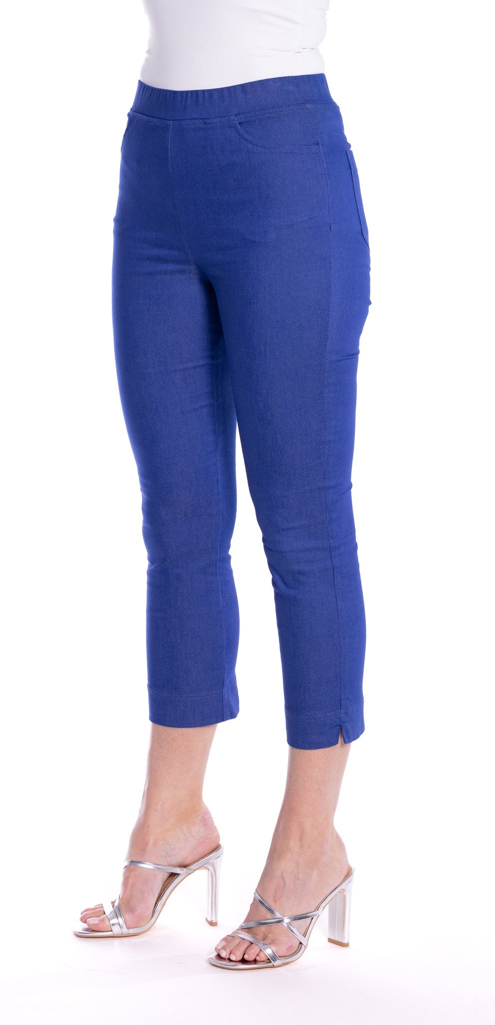 Lina 7/8 Pull on Pant - Sapphire - CL1 - Pizazz BoutiqueCafe Latte