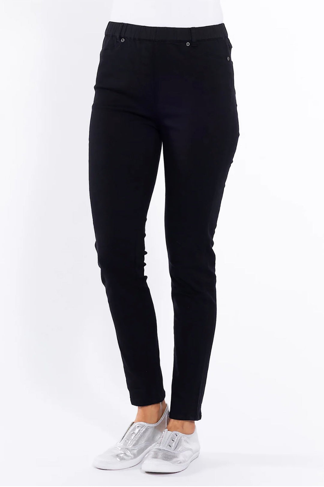 Linda Pull On Pant - Black - CL10 - Pizazz BoutiqueCafe Latte