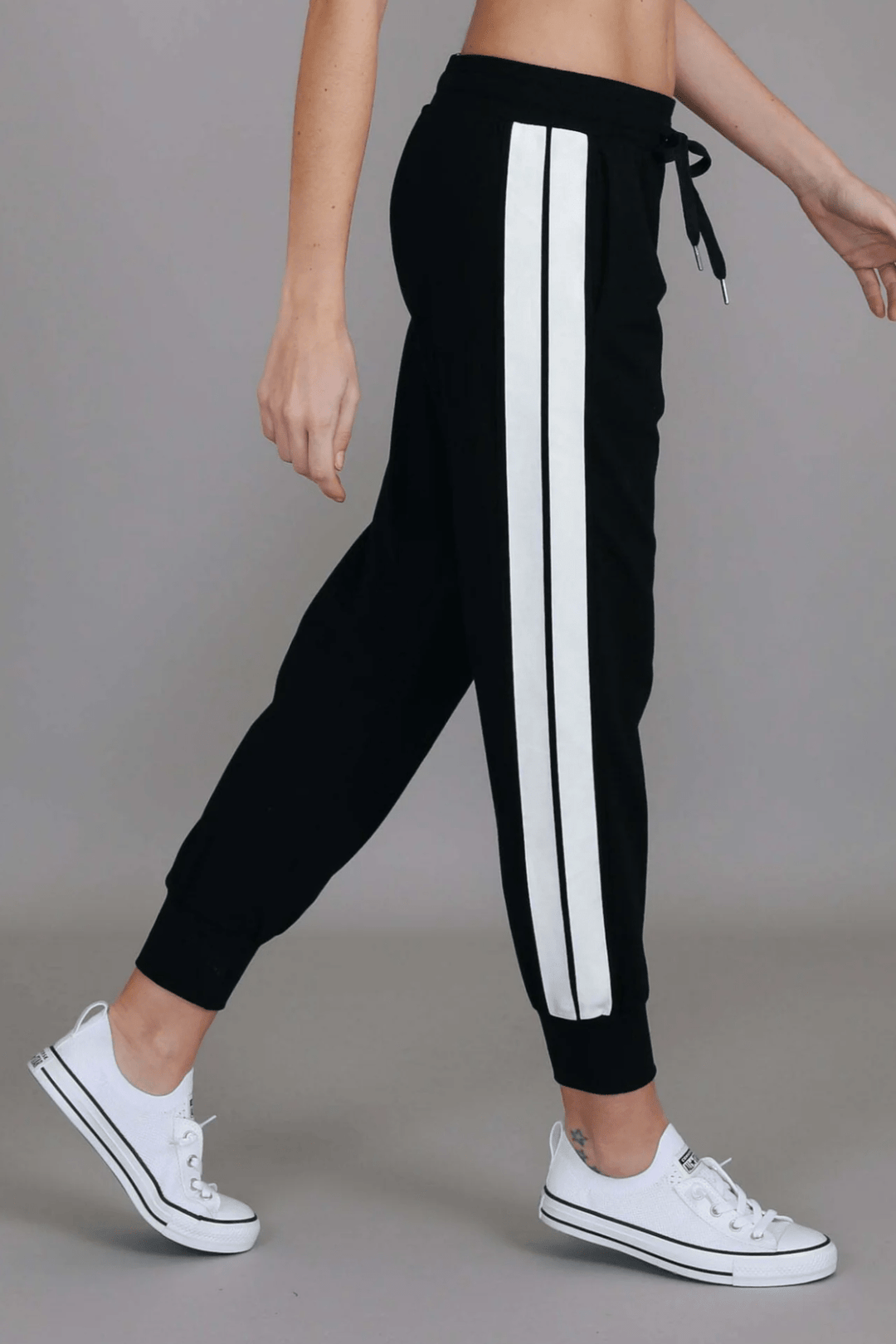 Longford Side Line Sweatpants - Black - RD14 - Pizazz Boutique3RD STORY
