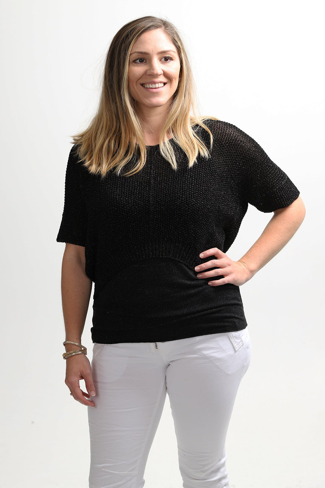 Lurex Jumper - Black - CG18 - Pizazz BoutiqueCindy G