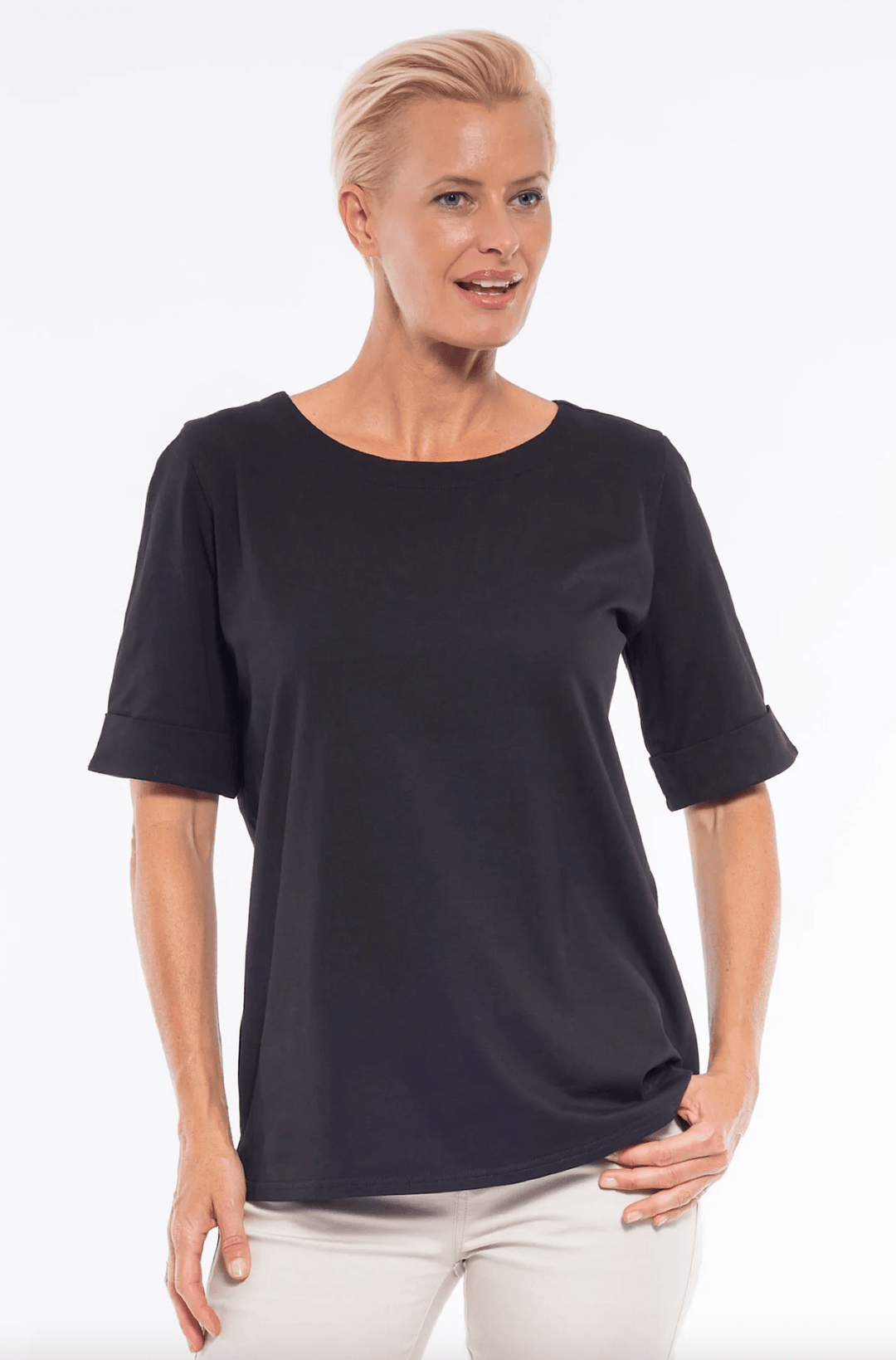 Mandy Tee - Black - CL15 - Pizazz BoutiqueCafe Latte