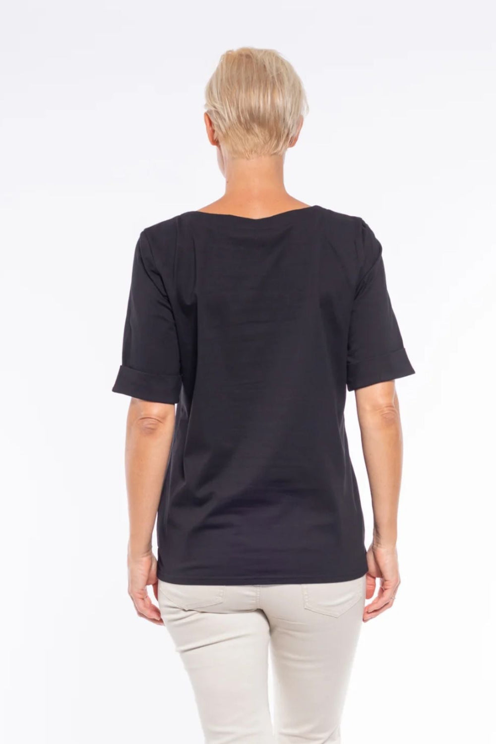 Mandy Tee - Black - CL15 - Pizazz BoutiqueCafe Latte