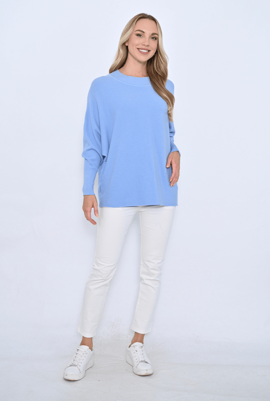 Marley Rib Jumper - Sky - CC8 - Pizazz BoutiqueCali & Co