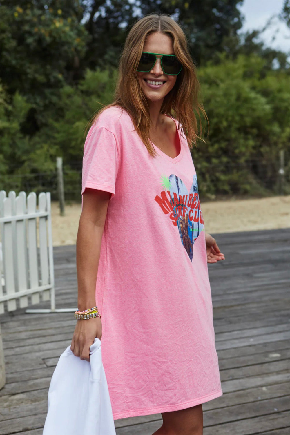 Miami Tee Dress - Pink - HC7 - Pizazz BoutiqueHammill + Co
