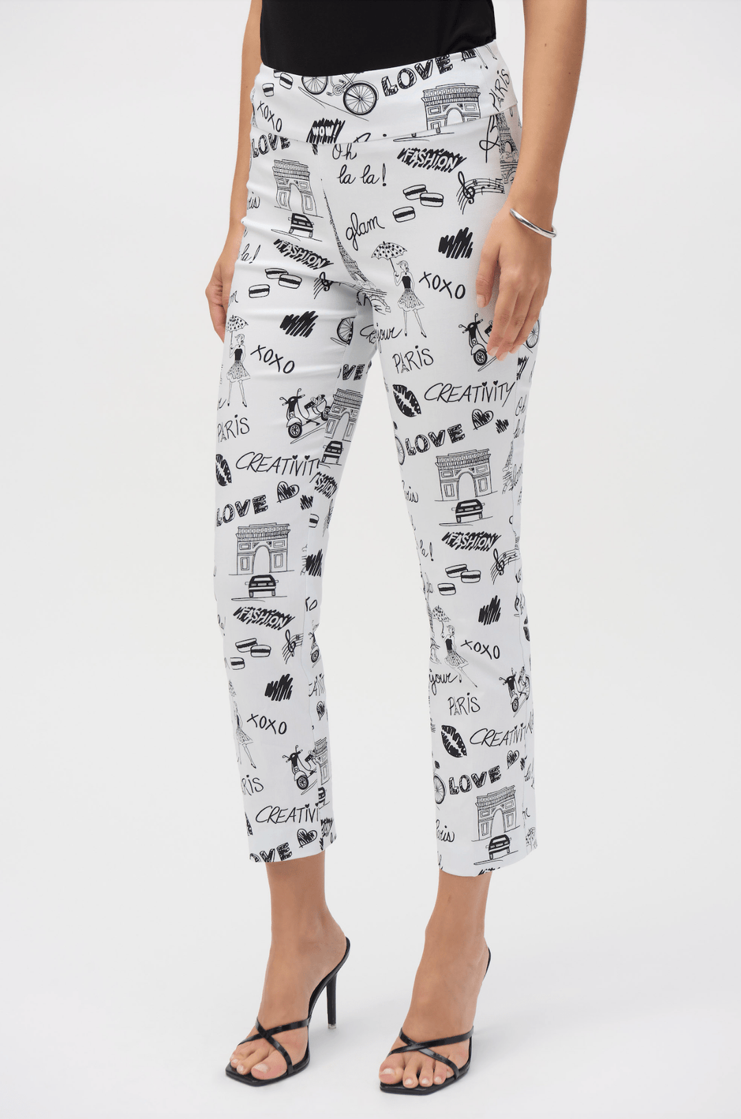Millennium Print Pant - Vanilla/Black - JR73 - Pizazz BoutiqueJoseph Ribkoff