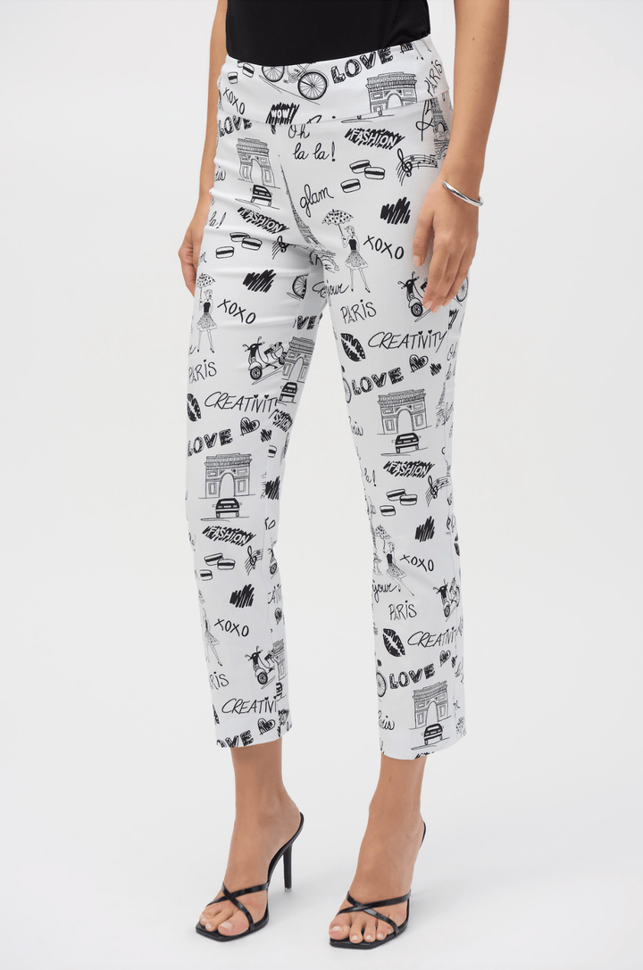 Millennium Print Pant - Vanilla/Black - JR73 - Pizazz BoutiqueJoseph Ribkoff