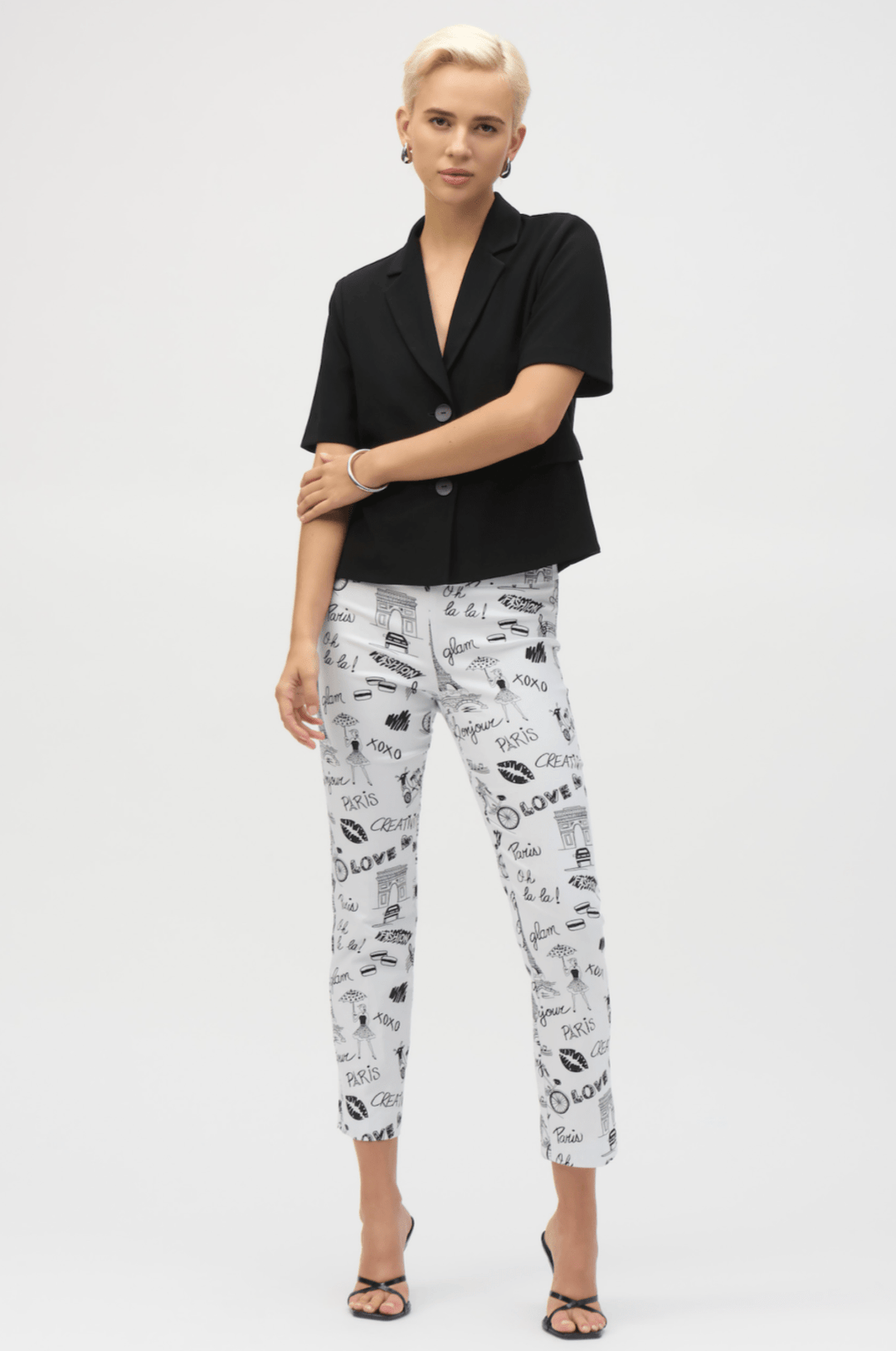Millennium Print Pant - Vanilla/Black - JR73 - Pizazz BoutiqueJoseph Ribkoff