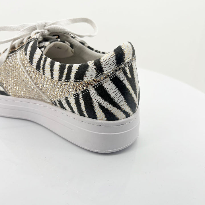 Nenna Sneaker - Zebra & Gold - DJ31 - Pizazz BoutiqueDjango & Juliette