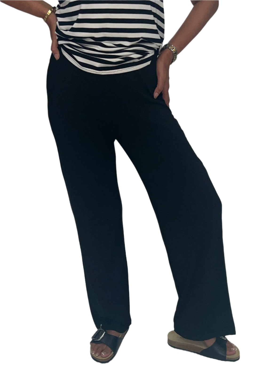 Olivia Bamboo Pant - Black - BO15 - Pizazz BoutiqueBamboo