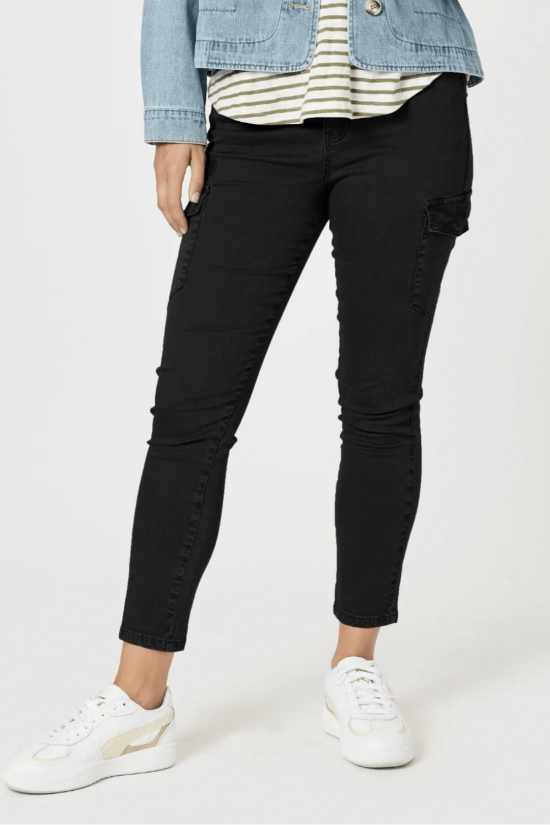 Paige Cargo Pant - Black - TZ1 - Pizazz BoutiqueThreadz
