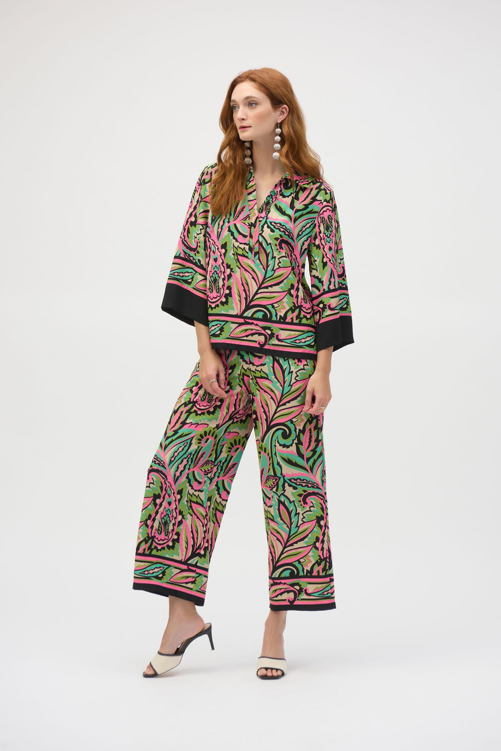 Paisley Print Pant - JR13 - Pizazz BoutiqueJoseph Ribkoff