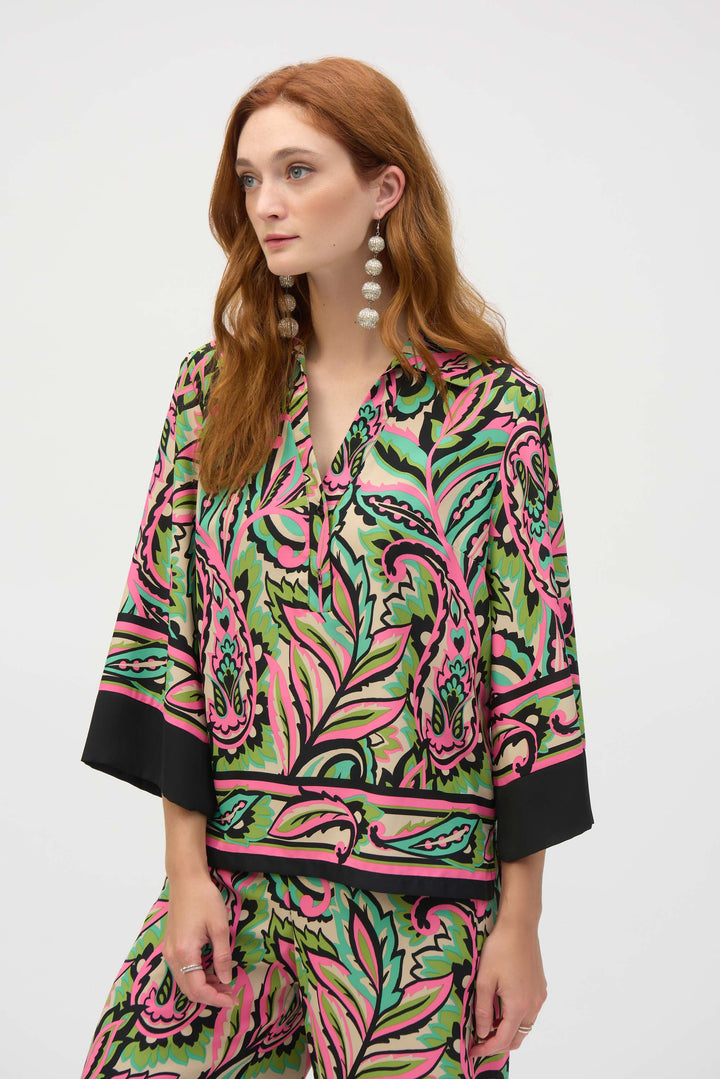 Paisley Print Top - JR13 - Pizazz BoutiqueJoseph Ribkoff