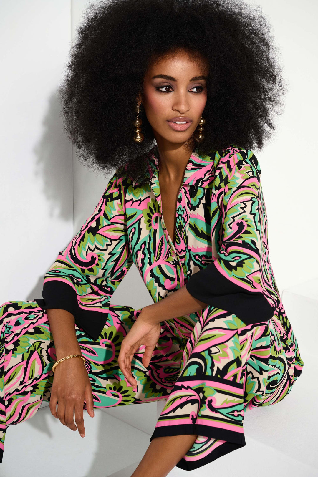 Paisley Print Top - JR13 - Pizazz BoutiqueJoseph Ribkoff