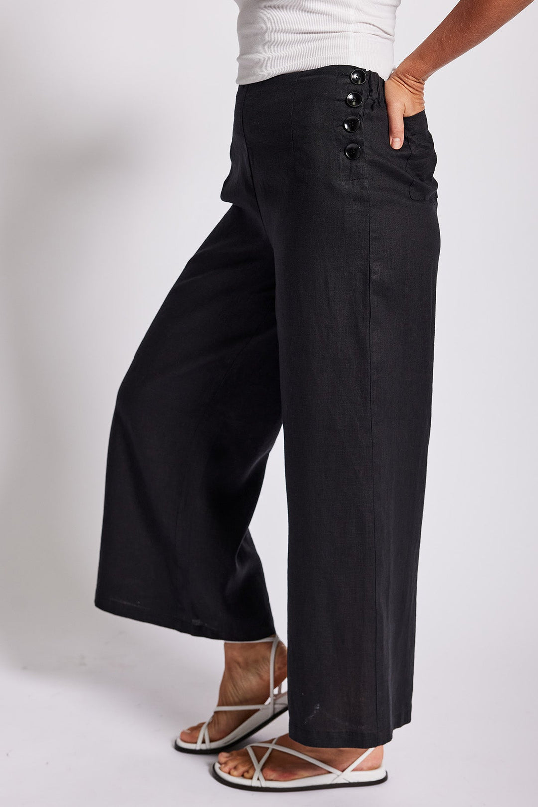 Palazzo Pants - Black - SS7 - Pizazz BoutiqueSee Saw