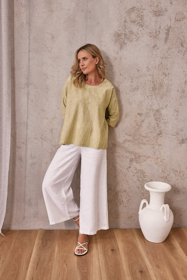Palazzo Pants - White - SS7 - Pizazz BoutiqueSee Saw
