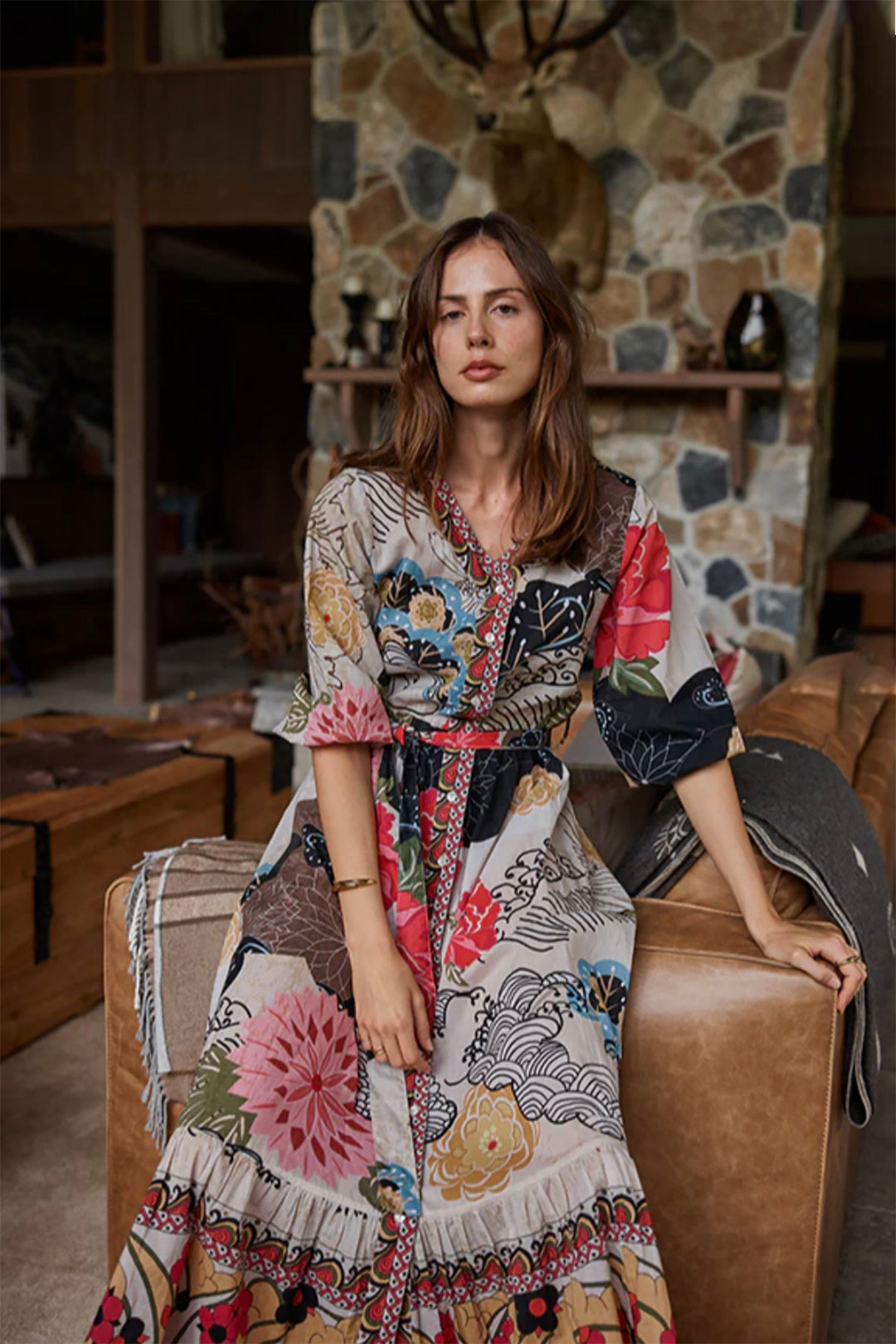 Perennes Dress - Print - RY9 - Pizazz BoutiqueRubyyaya