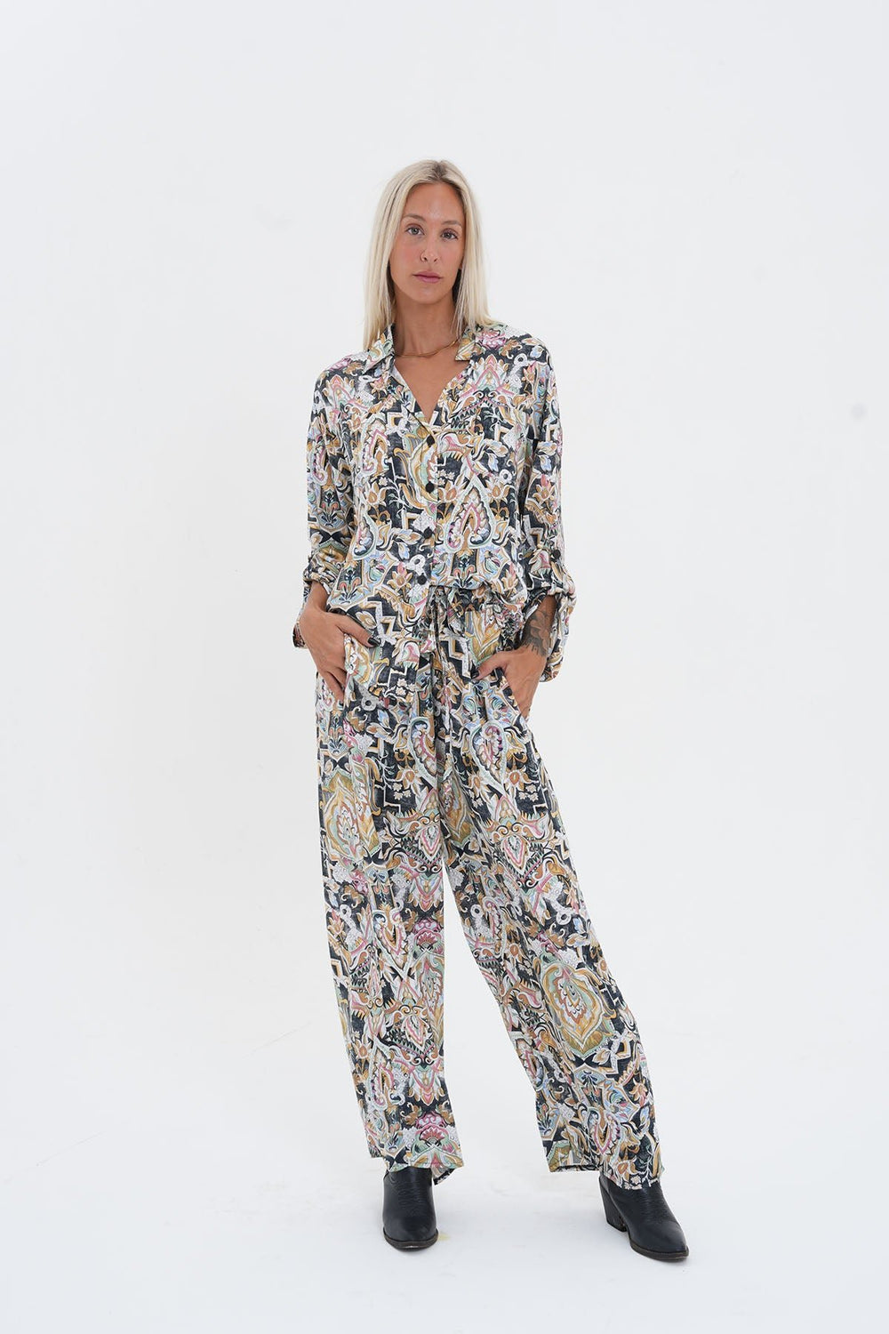 Perla Shirt - Black Print - CB31 - Pizazz BoutiqueCarbon The Label