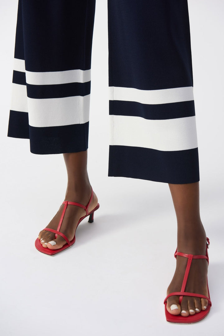 Placement Striped Culotte - Navy - JR62 - Pizazz BoutiqueJoseph Ribkoff