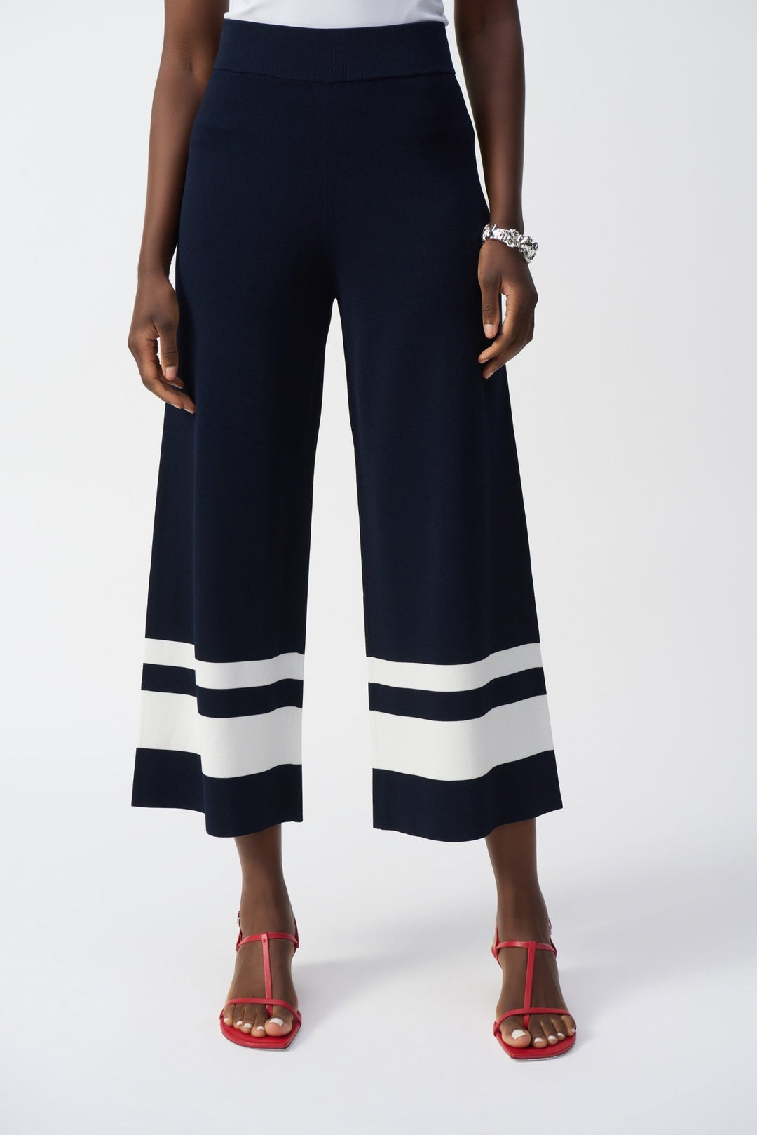 Placement Striped Culotte - Navy - JR62 - Pizazz BoutiqueJoseph Ribkoff