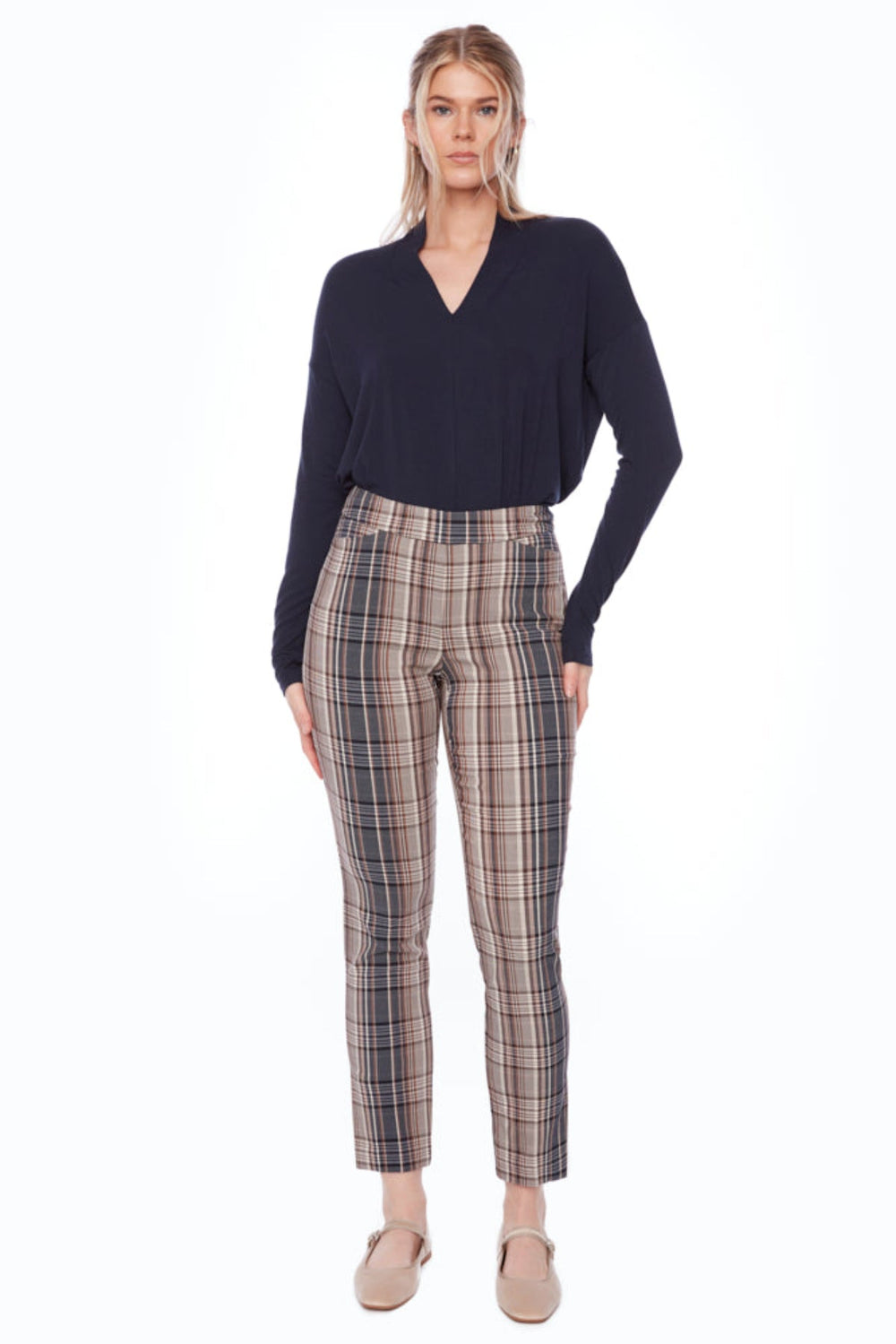Plaid Techno Pant - Waterford - UP6 - Pizazz BoutiqueUp!