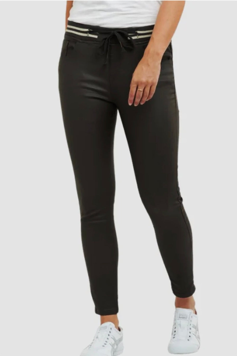 Pleather Tommy Jean - Chocolate - IS44 - Pizazz BoutiqueItalian Star