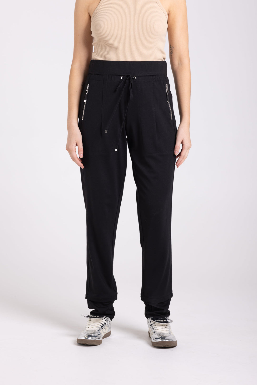 Ponte Panelled Pant - Black - TT58 - Pizazz BoutiqueTwo - T's