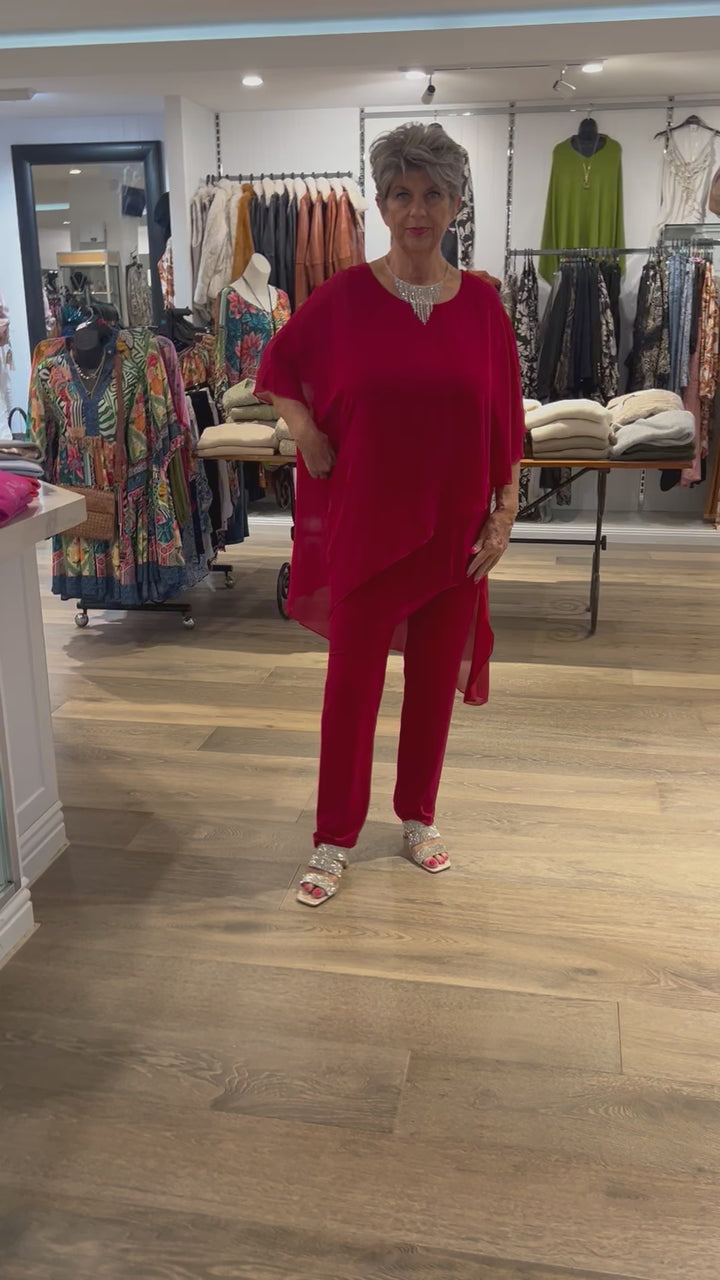 Tilly Jumpsuit - Red -  SIS1