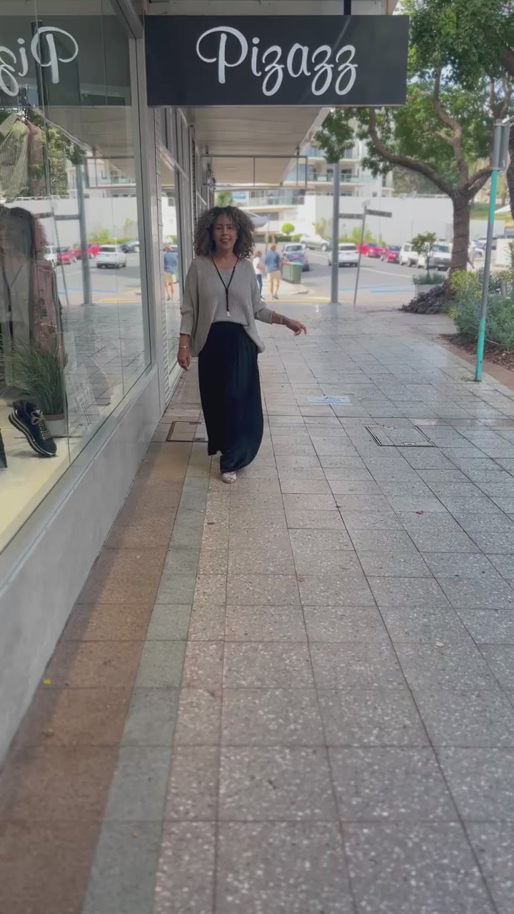 Harper Silk Skirt - Black - CG56