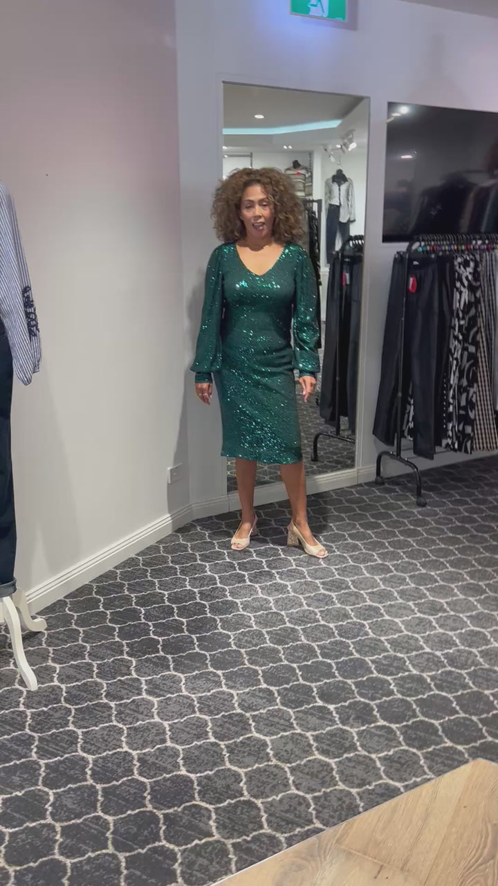 Valkyrie Dress - Emerald - FL93