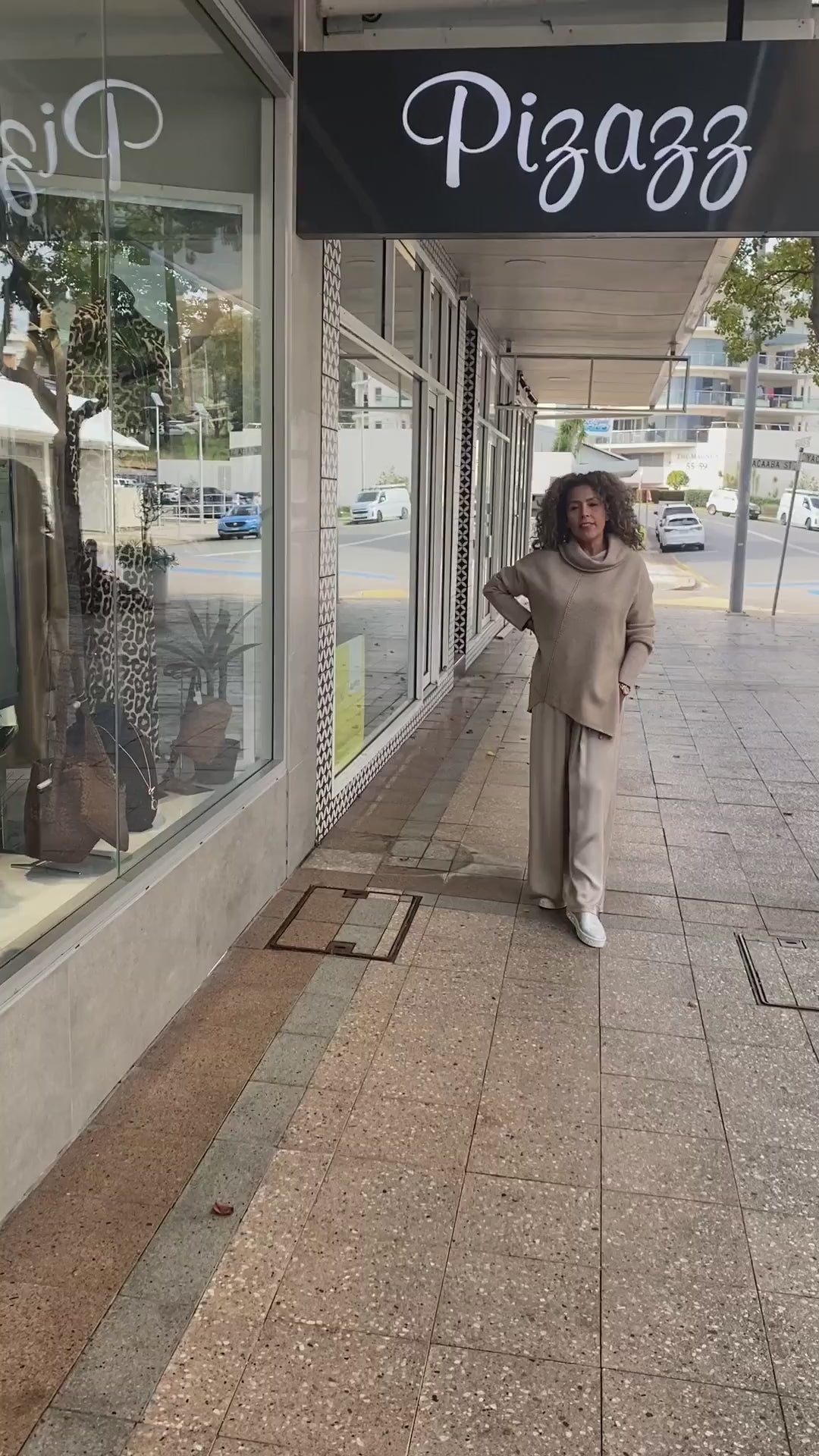 Asymmetrical Pullover Sweater - Oatmeal - JR82