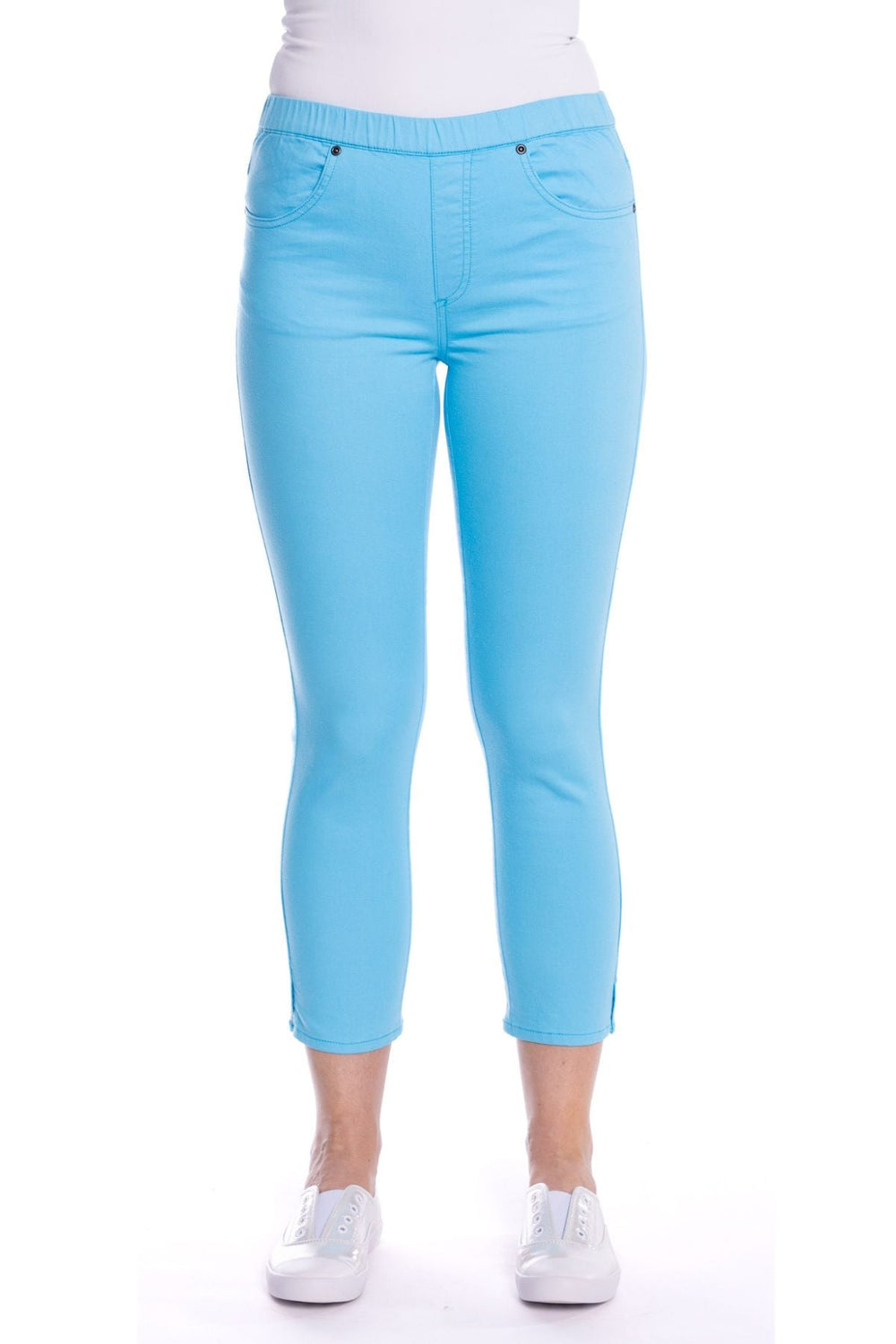 Pull On 7/8 Jeans - Ocean - CL5 - Pizazz BoutiqueCafe Latte