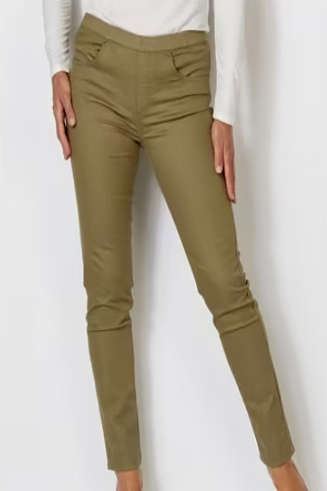 Pull on Jean - Khaki - CL20 - Pizazz BoutiqueCafe Latte