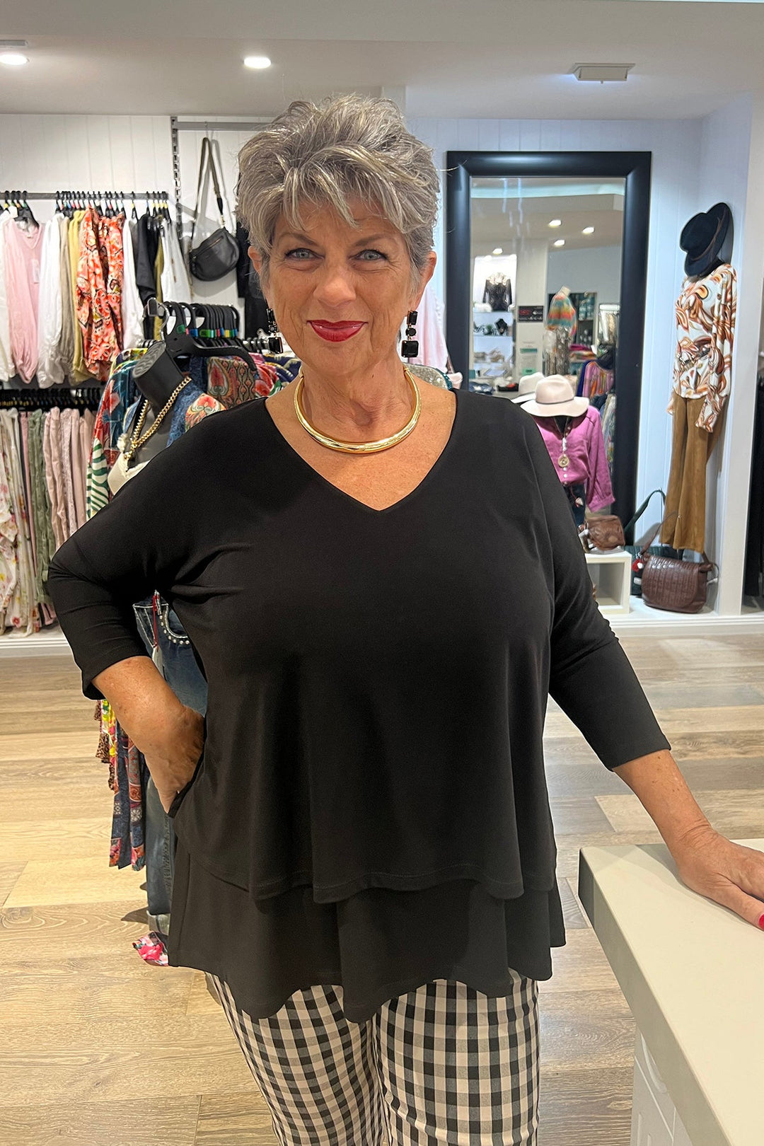 Quad Layer Tunic - Black - PH22 - Pizazz BoutiquePhilosophy