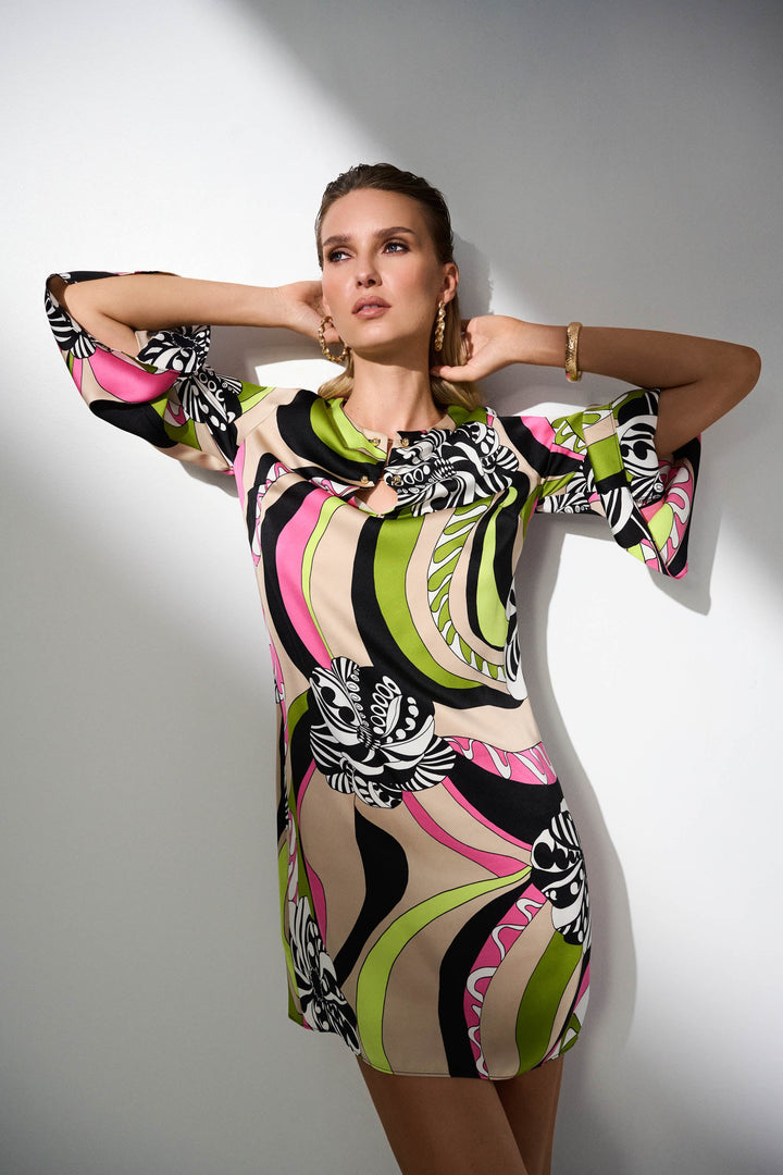 Retro Print Dress - JR38 - Pizazz BoutiqueJoseph Ribkoff