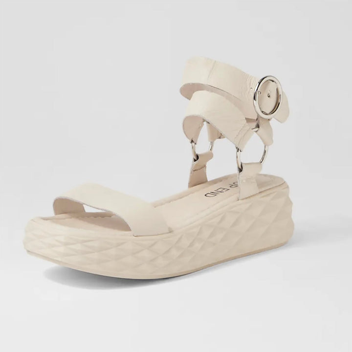 Rezso Sandal - Milk Leather - TE11 - Pizazz BoutiqueTop End Shoes