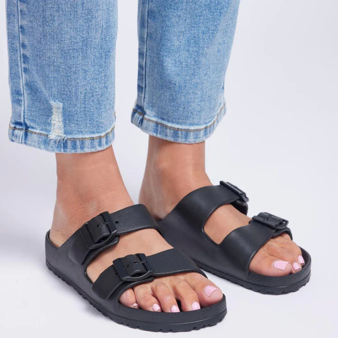 Ripe Slides - Black - HS4 - Pizazz BoutiqueHuman