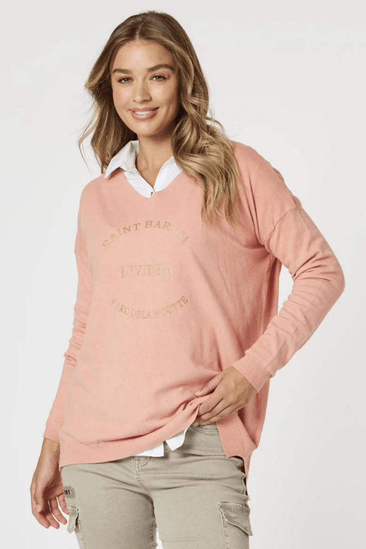 Saint Barth Knit - Coral - TZ5 - Pizazz BoutiqueThreadz