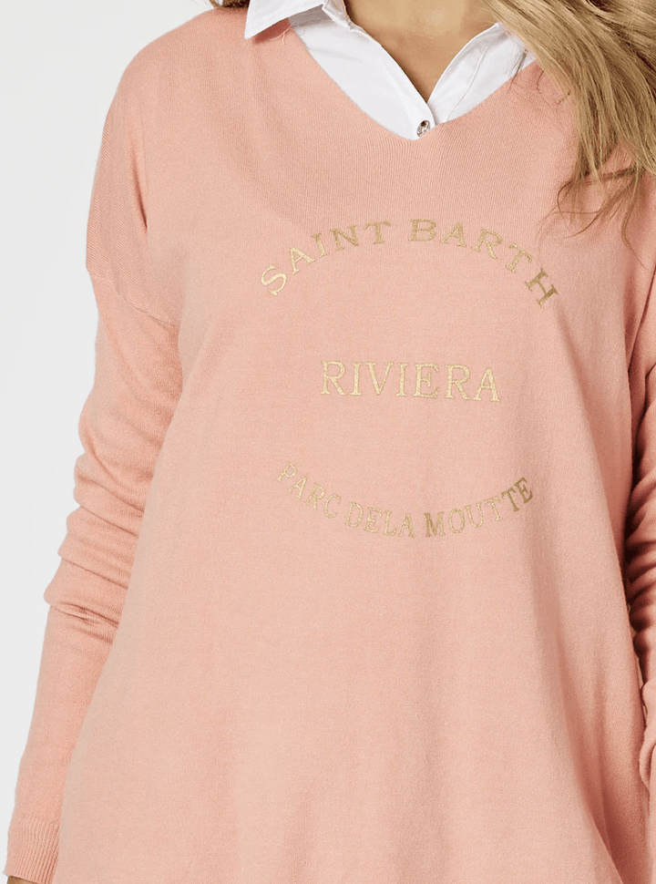 Saint Barth Knit - Coral - TZ5 - Pizazz BoutiqueThreadz