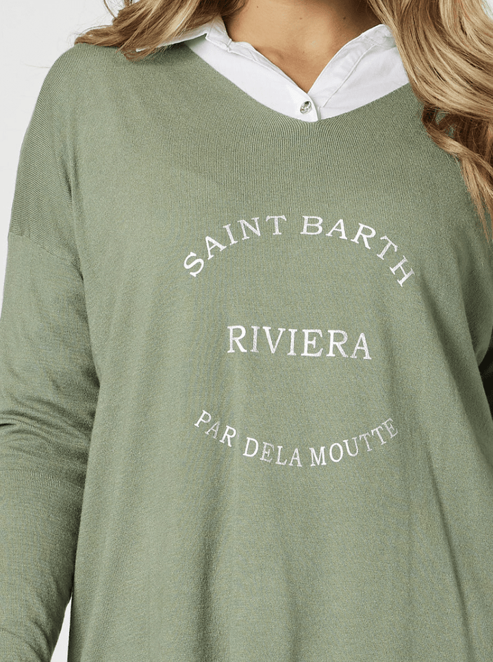 Saint Barth Knit - Khaki - TZ5 - Pizazz BoutiqueThreadz
