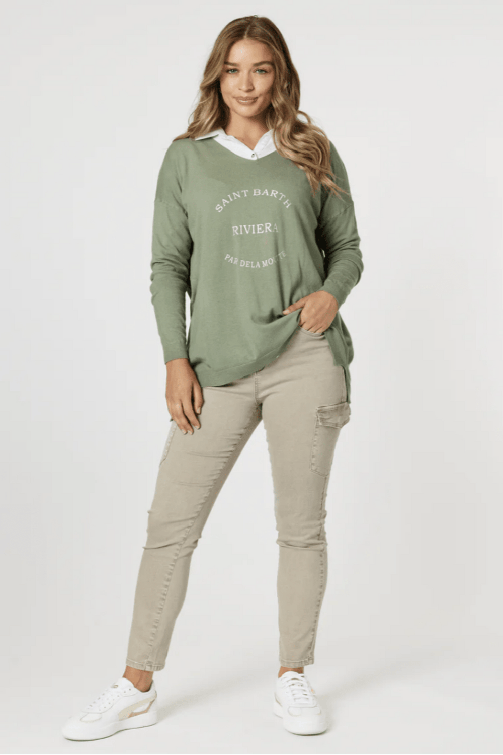 Saint Barth Knit - Khaki - TZ5 - Pizazz BoutiqueThreadz