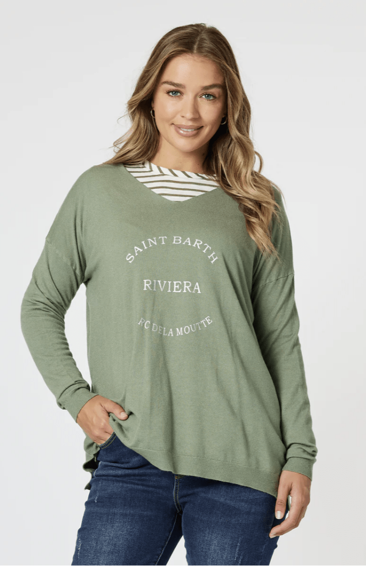 Saint Barth Knit - Khaki - TZ5 - Pizazz BoutiqueThreadz