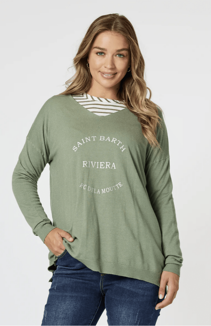 Saint Barth Knit - Khaki - TZ5 - Pizazz BoutiqueThreadz